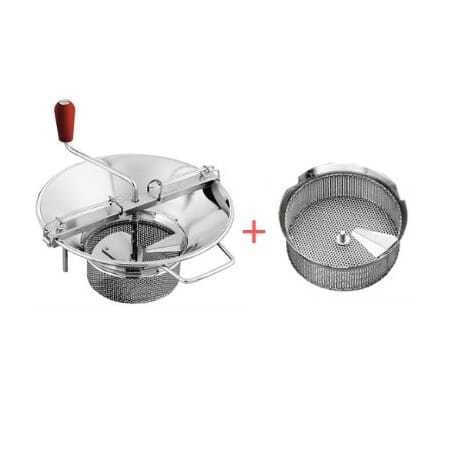 Pack Moulin à Légumes N°5 Acier Etamé - Grille Ø 2 mm Tellier - 1 Pack Moulin à Légumes N°5 Acier Etamé - Grille Ø 2 mm Tellier - 1