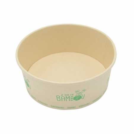 Bol à Salade en Bambou - 1300 ml - Lot de 50 FourniResto - 1 Bol à Salade en Bambou - 1300 ml - Lot de 50 FourniResto - 1