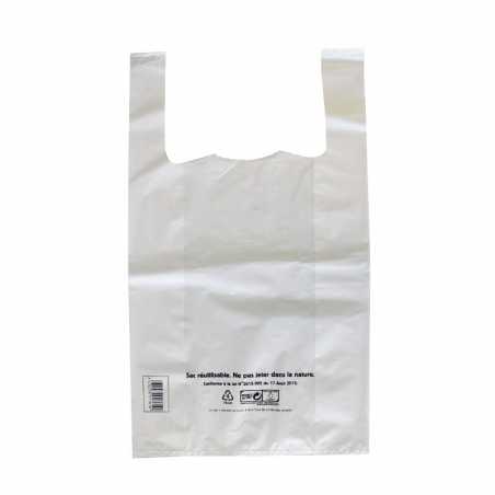 Sac Bretelle Réutilisables Blanc - 10 L - Lot de 500 FourniResto - 1 Sac Bretelle Réutilisables Blanc - 10 L - Lot de 500 FourniResto - 1