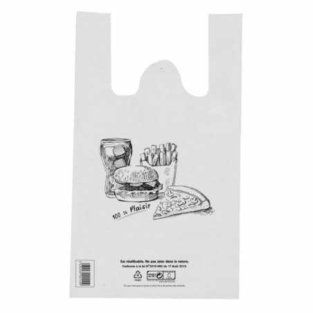 Sac Bretelles Réutilisable Blanc - 10 L - Lot de 500 FourniResto - 1 Sac Bretelles Réutilisable Blanc - 10 L - Lot de 500 FourniResto - 1