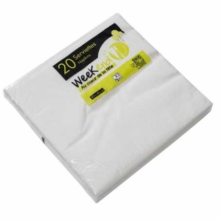 Serviettes "Week-End" 3 Plis - 40 x 40 cm - Lot de 20 FourniResto - 1 Serviettes "Week-End" 3 Plis - 40 x 40 cm - Lot de 20 FourniResto - 1
