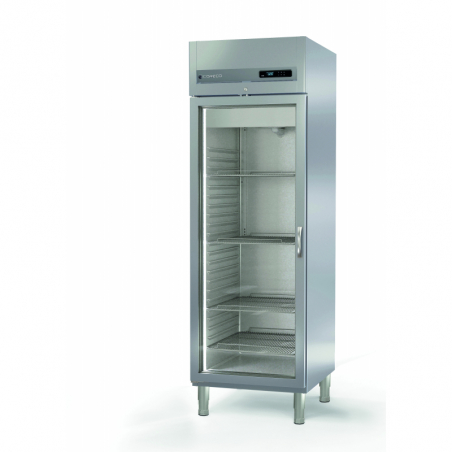 Armoire Réfrigérée Positive - 645 L - 1 Porte Vitrée - GN 2/1 - Côtés Emboutis CORECO - 1 Armoire Réfrigérée Positive - 645 L - 1 Porte Vitrée - GN 2/1 - Côtés Emboutis CORECO - 1