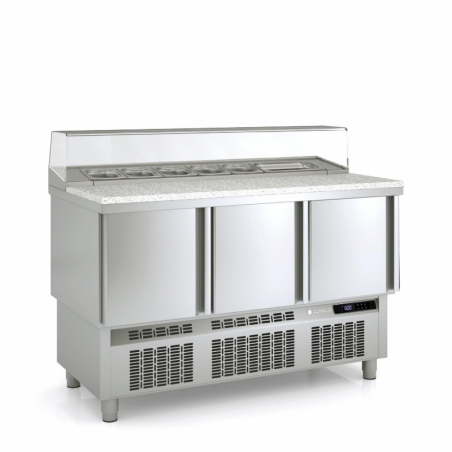 Saladette Réfrigérée Positive - 3 Portes - 264 L - 7 Bacs GN 1/6 CORECO - 1 Saladette Réfrigérée Positive - 3 Portes - 264 L - 7 Bacs GN 1/6 CORECO - 1