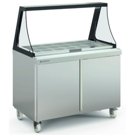 Buffet Réfrigéré pour Bar à Salade - 394 L - 18 Bacs GN 1/6 CORECO - 1 Buffet Réfrigéré pour Bar à Salade - 394 L - 18 Bacs GN 1/6 CORECO - 1