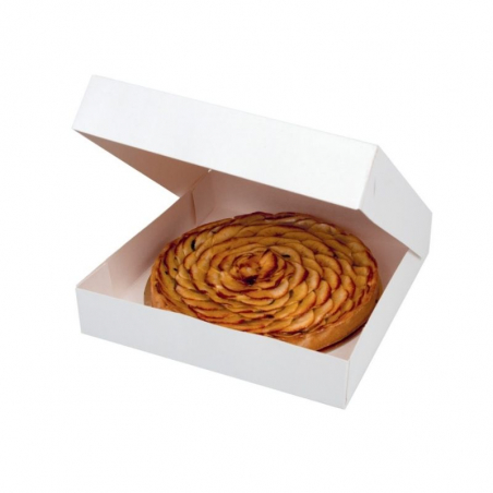 Boîte Pâtissière en Carton - 6 Coins Collés - 20 x 20 cm - Lot de 50 FourniResto - 1 Boîte Pâtissière en Carton - 6 Coins Collés - 20 x 20 cm - Lot de 50 FourniResto - 1