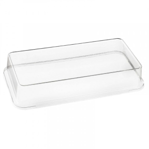 Couvercle en RPET pour Assiette Kanopée 200 x 100 mm - Lot de 100 FourniResto - 1