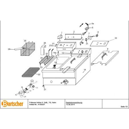 Joint de Robinet pour Imbiss II Bartscher - 1 Joint de Robinet pour Imbiss II Bartscher - 1