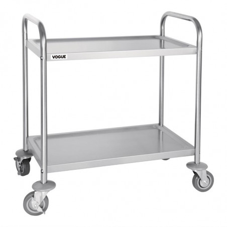 Petit Chariot De Débarrassage En Inox - 2 Niveaux - L 710 x P 405mm Vogue - 1 Petit Chariot De Débarrassage En Inox - 2 Niveaux - L 710 x P 405mm Vogue - 1