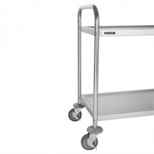 Petit Chariot De Débarrassage En Inox - 2 Niveaux - L 710 x P 405mm Vogue - 5
