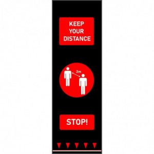 Tapis De Distanciation Sociale -  Rouge Coba - 1