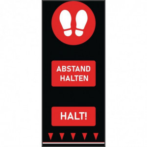 Tapis De Sol Distanciation Sociale 150X65Cm - Rouge - Allemand COMAS - 1