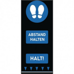 Tapis De Sol Distanciation Sociale 150X65Cm - Bleu - Allemand COMAS - 1