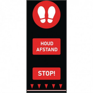 Tapis De Sol Distanciation Sociale 150X65Cm - Rouge - Néerlandais COMAS - 1