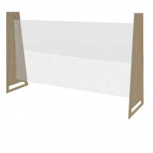 Ecran De Protection De Comptoir Chêne Clair Canteen-Style - 860 X 1250Mm Bolero  - 1