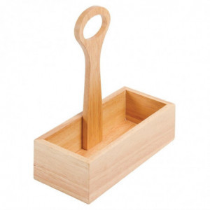 Panier À Condiments En Bois Avec Poignée Olympia - 1