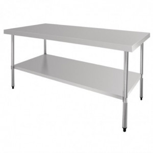 Table en Inox Centrale - L 1800 x P 900 mm Vogue - 1