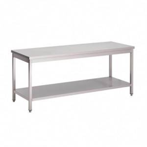 Table en Inox Avec Étagère Basse L 1200 x P 700 mm Gastro M - 1