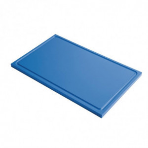 Planche À Découper Avec Rigole Gn1/2  Bleue Gastro M - 1