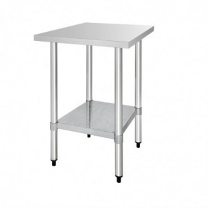 Table De Préparation en Inox - L 900 x P 600 mm Vogue - 1