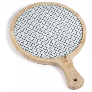 Planche En Verre Et Bambou - Ø 24,5 Cm Lacor - 1
