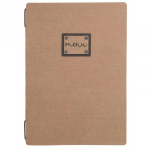 Porte-Menu Kraft En Fibres Naturelles - A5 Lacor - 1