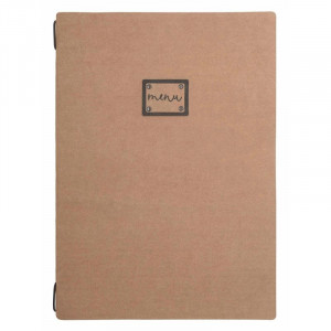 Porte-Menu Kraft En Fibres Naturelles - A4 Lacor - 1