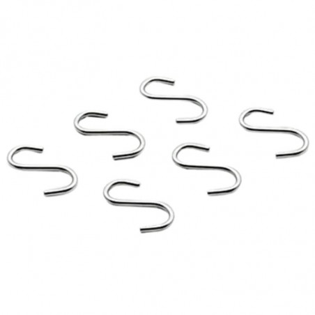 Crochets en Inox pour Penderie Murale - Lot de 6 Lacor - 1 Crochets en Inox pour Penderie Murale - Lot de 6 Lacor - 1