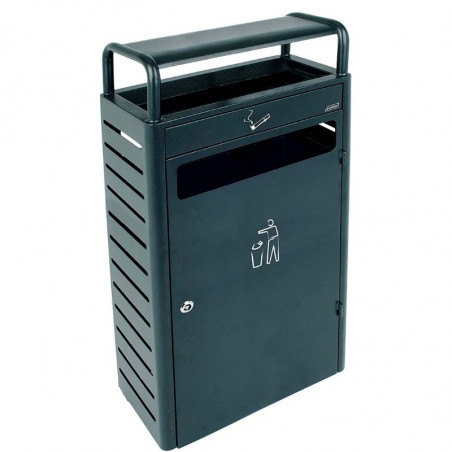 Conteneur 43 L avec Cendrier 5,9 L - Anthracite Probbax - 1 Conteneur 43 L avec Cendrier 5,9 L - Anthracite Probbax - 1