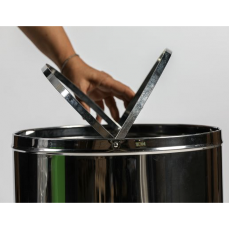 Poubelle Push Inox Miroir - 40 L Probbax - 1 Poubelle Push Inox Miroir - 40 L Probbax - 1