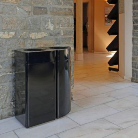 Collecteur Quart de Cercle Modulaire Noir Anti-Feu - 36 L Probbax - 1 Collecteur Quart de Cercle Modulaire Noir Anti-Feu - 36 L Probbax - 1