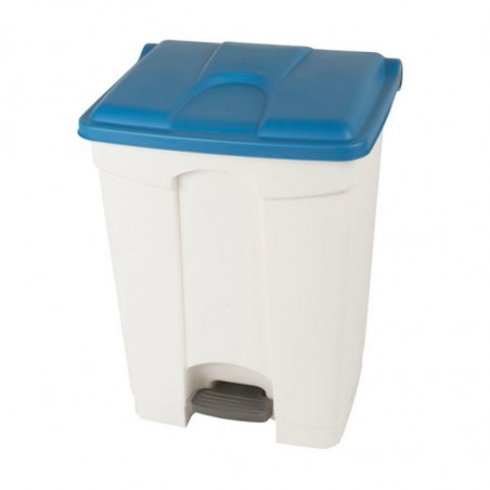 Poubelle à Pédale Blanche et Bleue - 70 L Probbax - 1 Poubelle à Pédale Blanche et Bleue - 70 L Probbax - 1