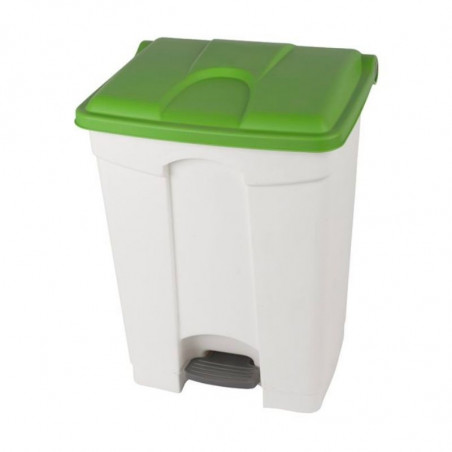 Poubelle à Pédale Blanche et Verte - 70 L Probbax - 1 Poubelle à Pédale Blanche et Verte - 70 L Probbax - 1