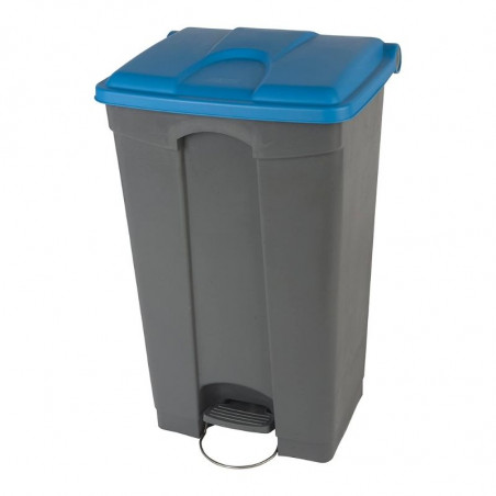 Poubelle à Pédale Grise et Bleue - 90 L Probbax - 1 Poubelle à Pédale Grise et Bleue - 90 L Probbax - 1