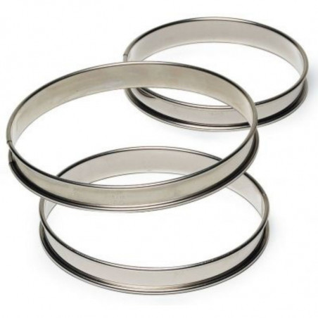 Cercle à Tarte Haut en Inox - Ø 240 mm Gobel - 1 Cercle à Tarte Haut en Inox - Ø 240 mm Gobel - 1