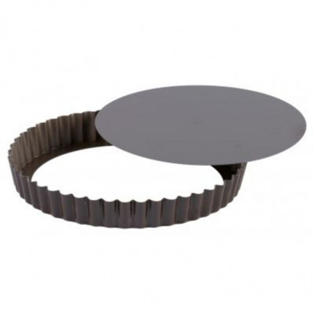 Moule à Tarte Rond Cannelé à Fond Mobile - Ø 280 mm Gobel - 1 Moule à Tarte Rond Cannelé à Fond Mobile - Ø 280 mm Gobel - 1