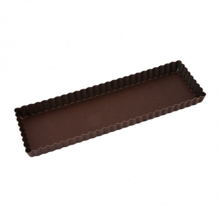 Moule à Tarte Rectangulaire Cannelé à Fond Fixe - 350 x 110 mm Gobel - 1 Moule à Tarte Rectangulaire Cannelé à Fond Fixe - 350 x 110 mm Gobel - 1