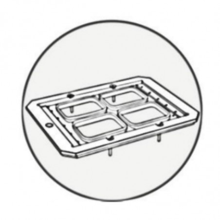 Moule pour Thermoscelleuse Automatique VG 600 et 800 - GN 1/8 Lavezzini - 1 Moule pour Thermoscelleuse Automatique VG 600 et 800 - GN 1/8 Lavezzini - 1