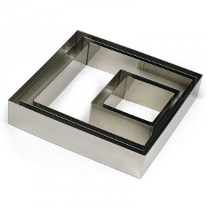 Cadre à Pâtisserie Carré en Inox - 50 x 50 mm Gobel - 1