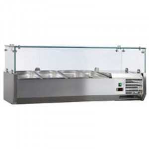 Saladette Réfrigérée à Ingrédients en Inox - 3 GN 1/3 et 1 GN 1/2 FourniResto - 1