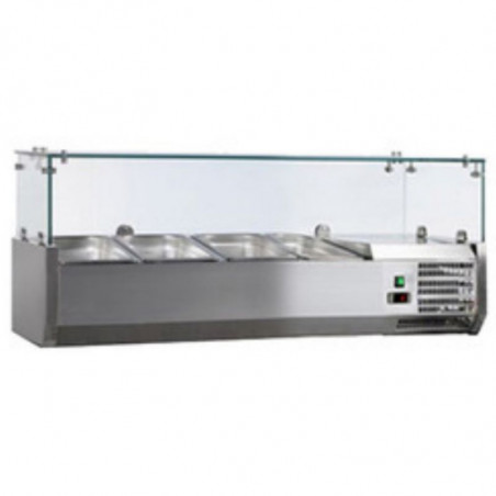 Saladette Réfrigérée à Ingrédients en Inox - 3 GN 1/3 et 1 GN 1/2 FourniResto - 1