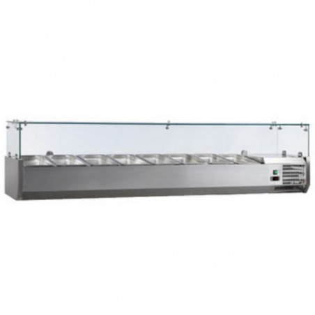 Saladette Réfrigérée à Ingrédients en Inox - 8 GN 1/3 FourniResto - 1 Saladette Réfrigérée à Ingrédients en Inox - 8 GN 1/3 FourniResto - 1
