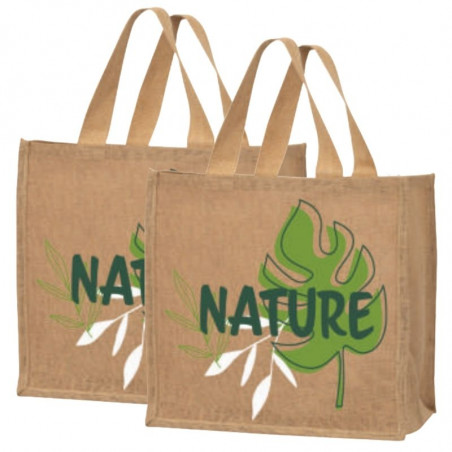 Sac Cabas en Jute "Nature" - Grand Format - Lot de 25 FourniResto - 1 Sac Cabas en Jute "Nature" - Grand Format - Lot de 25 FourniResto - 1