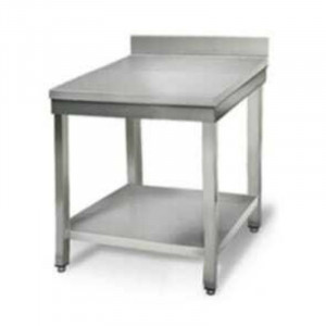 Table Inox avec Etagère et Dosseret - P 700 mm - L 700 mm FourniResto - 1