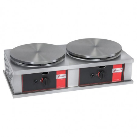Double Crêpière à Gaz Professionnelle Carrée à Usage Intensif - Ø 40 cm Sofraca - 1 Double Crêpière à Gaz Professionnelle Carrée à Usage Intensif - Ø 40 cm Sofraca - 1
