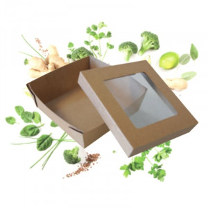 Boîte Repas à Fenêtre 140 x 140 - Ecoresponsable - Lot de 25 FourniResto - 1