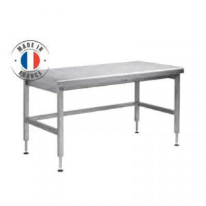 Table Inox à Niveau Variable avec Dosseret et Roulettes - L 2000 mm SOFINOR - 1