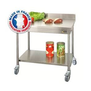 Table à Dosseret avec Etagère Basse sur Roulettes - P 700 - L 1800 mm SOFINOR - 1