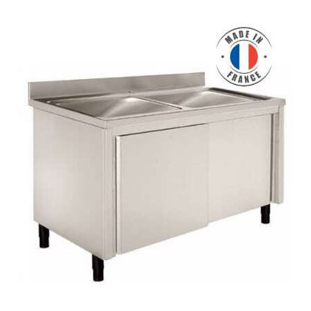 Meuble Plonge à 1 Bac et Egouttoir à Droite - L 1200 mm - Série 700 SOFINOR - 1 Meuble Plonge à 1 Bac et Egouttoir à Droite - L 1200 mm - Série 700 SOFINOR - 1