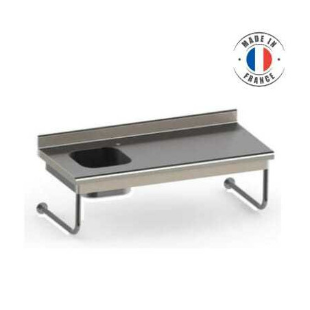 Table du Chef Suspendue avec Cuve à Gauche - L 1600 mm SOFINOR - 1 Table du Chef Suspendue avec Cuve à Gauche - L 1600 mm SOFINOR - 1