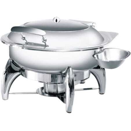 Chafing Dish Rond avec Couvercle Vitré Atosa - 1 Chafing Dish Rond avec Couvercle Vitré Atosa - 1